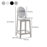 Nordic Plastic Full Back Barstool 26" H Indoor Tall Stool with Square Seat Clearhalo 'Bar Furniture' 'Bar Stools' 'bar_stools' 'furn' 'furn_bar_stools' 'furniture_bar_stools' 'Kitchen & Dining Furniture' 'kitchen&dining_furn' 'kitchen' 'kitchen_furn' Furniture' 1200x1200_3b83fe8b-ae24-4a9e-bcd6-21d9fdf8464d