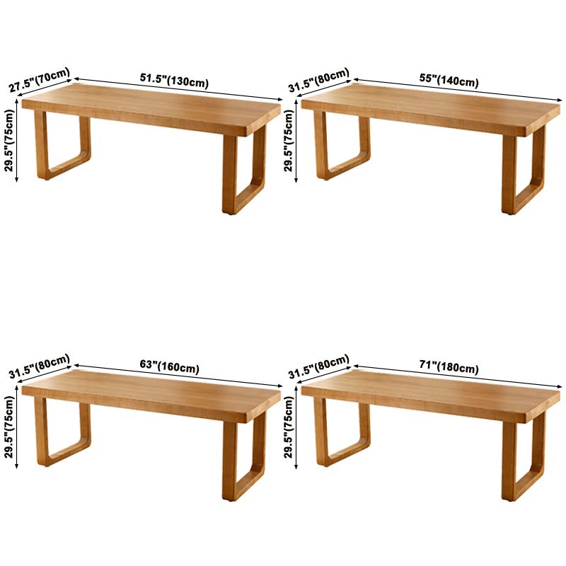 Rectangle Sled Base Dining Site Table Solid Wood Dining Room Collection for Indoor Clearhalo ' dining_table' 'Dining Tables & Seating' 'Dining Tables' 'furn' 'furn_dining_table' 'Furniture' 'furniture_dining_table' 'Kitchen & Dining Furniture' 'kitchen&dining_furn' 'kitchen' 'kitchen_dining_table' 1200x1200_3b8445ce-be47-4612-8e57-0ce369e53cec