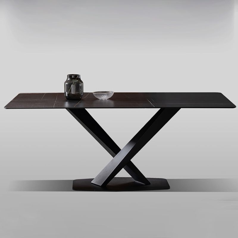 Black Stone Top Dining Table Set with Gray Chairs 1/4/5/7 Pieces Modern Dinette Set Clearhalo 'Dining Room Sets' 'Dining Tables & Seating' 'dining_room_set' 'furn' 'furn_dining_room_set' 'Furniture' 'Kitchen & Dining Furniture' 1200x1200_3b84bd69-31b7-4258-93e1-6c9d0a756c4d