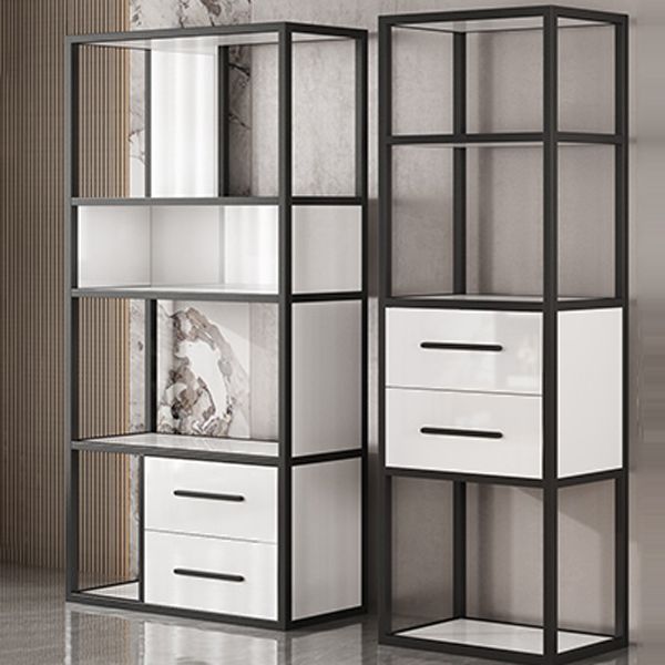 Glam Style Bookshelf Open Back Bookcase for Home Office and Study Room Clearhalo 'Bookcases' 'furn' 'furn_bookcases' 'Furniture' 'furniture_bookcases' 'Office Furniture' 1200x1200_3b852d28-f1ba-49d5-b219-a17852311ce7