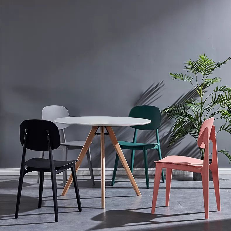 Minimalist Style Open Back Dining Side Chairs Plastic Dining Armless Chairs for Home Clearhalo ' kitchen&dining_furn' 'Dining Chairs' 'Dining Tables & Seating' 'dining_chair' 'furn' 'furn_dining_chair' 'Furniture' 'furniture_dining_chair' 'Kitchen & Dining Furniture' 'kitchen' 1200x1200_3b868e4b-286c-4a3e-83b7-18705e18d9ea