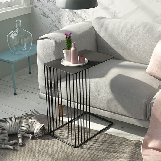 Mid-Century Rectangular Side Table Metal C Side Table, 23.23" Tall Clearhalo 'Coffee & Accent Tables' 'End & Side Tables' 'end_side_tables' 'furn' 'furn_end_side_tables' 'Furniture' 'Living Room Furniture' 1200x1200_3b88dd17-d7bf-4036-a6d2-1c44eb396376