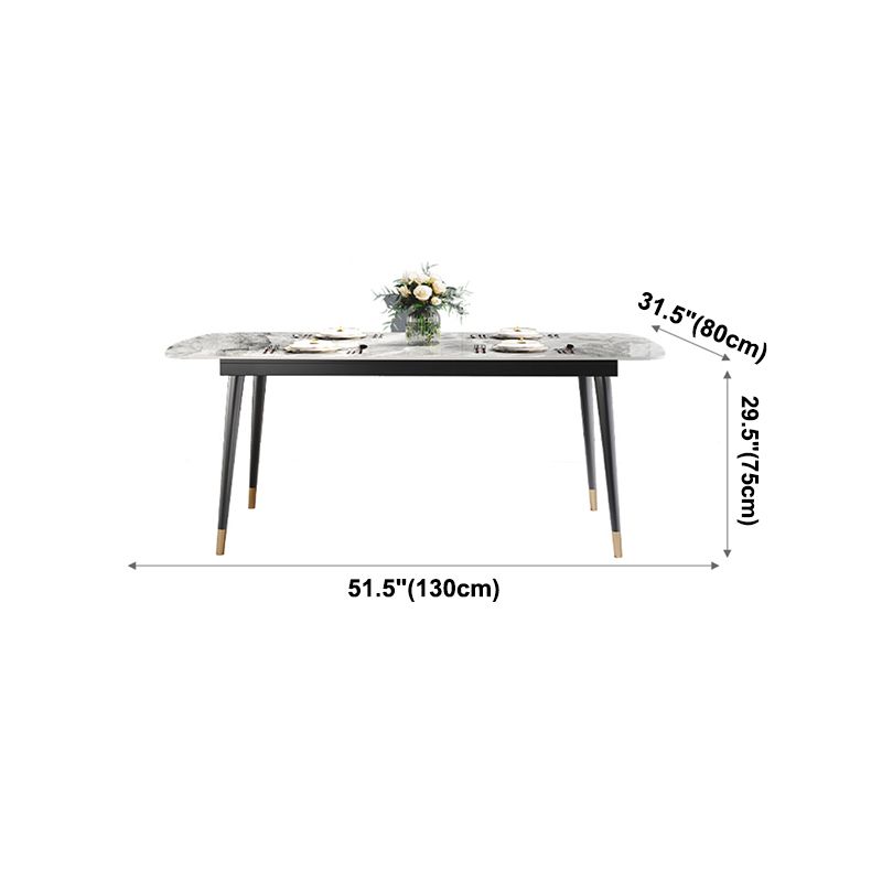 Traditional Luxury Rectangle Dining Table Grey Sintered Stone Table with 4 Legs for Dining Room Clearhalo ' dining_table' 'Dining Tables & Seating' 'Dining Tables' 'furn' 'furn_dining_table' 'Furniture' 'furniture_dining_table' 'Kitchen & Dining Furniture' 'kitchen&dining_furn' 'kitchen' 'kitchen_dining_table' 1200x1200_3b8a1ec4-4e19-4747-9e46-e89a2c6309de