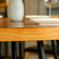 Solid Wood Dining Table Contemporary Round Dining Table with Pedestal Base