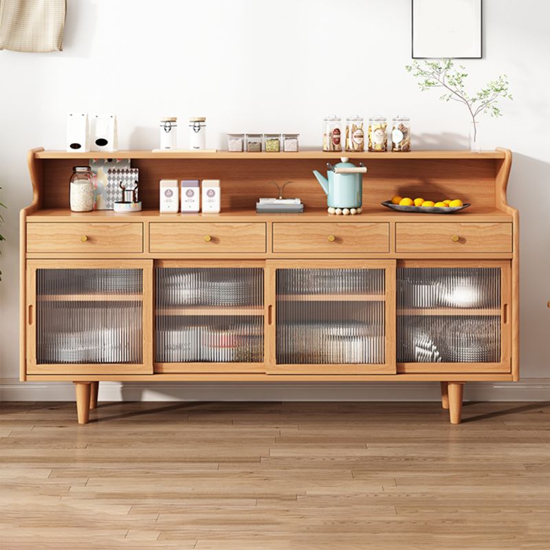 Modern Buffet Table Pine Sideboard Table with Doors for Dining Room Clearhalo 'buffet_sideboard' 'Buffets & Sideboards' 'furn' 'furn_buffet_sideboard' 'Furniture' 'Kitchen & Dining Furniture' 1200x1200_3b8b8628-a757-4eeb-a00b-021881112878