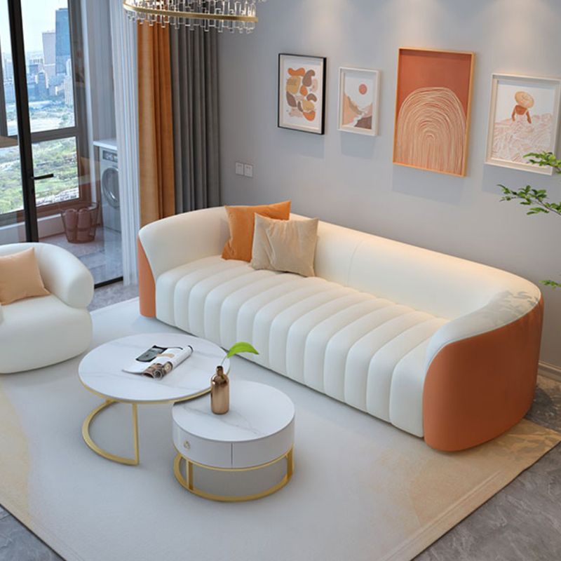 Wit houten sectionele vlekbestendige sectionele bank voor woonkamer