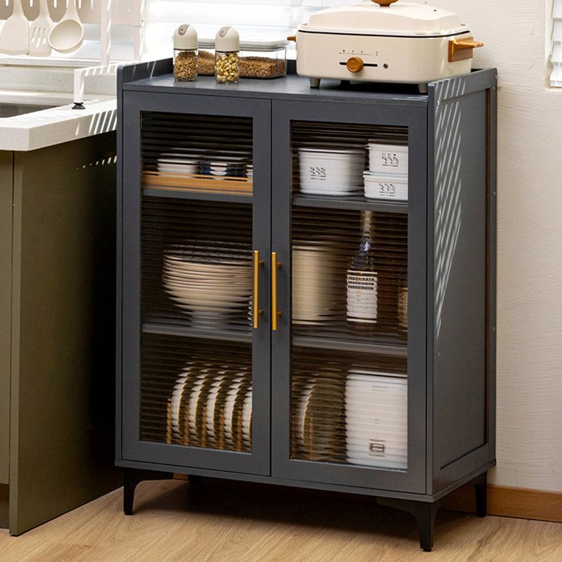 Modern Style Dining Server Acrylic Doors Dining Server in Gray Clearhalo 'buffet_sideboard' 'Buffets & Sideboards' 'furn' 'furn_buffet_sideboard' 'Furniture' 'Kitchen & Dining Furniture' 1200x1200_3b9198f5-9ab5-4cee-b4e7-1470834f5007