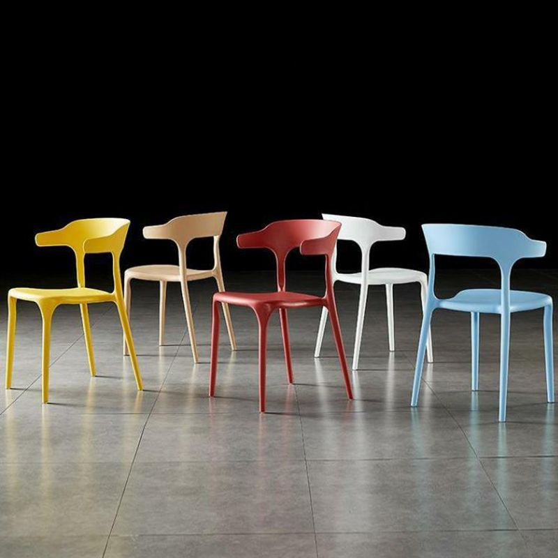 Scandinavian Plastic Home Dining Side Chair Open Back Dining Side Chair Clearhalo 'Dining Chairs' 'Dining Tables & Seating' 'dining_chair' 'furn' 'furn_dining_chair' 'Furniture' 'furniture_dining_chair' 'Kitchen & Dining Furniture' 1200x1200_3b929d56-2201-42d2-bb14-f176d31db166