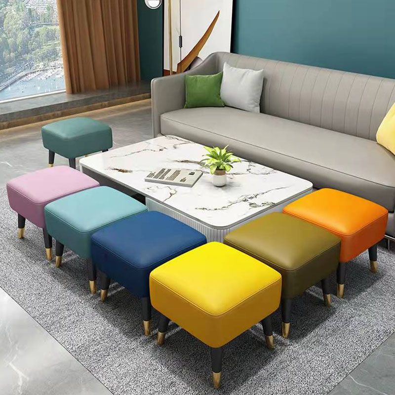 Quadratische glamourige, wasserfeste reine Farbe echter Lederwürfel Osmanischer Osmanisch