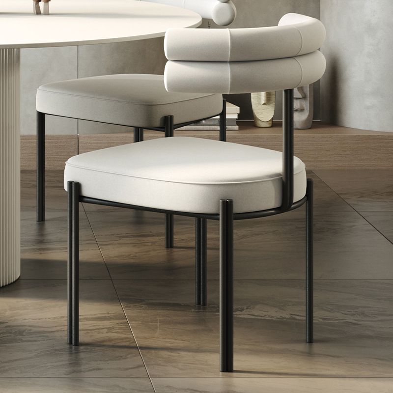 Minimalist Open Back Dining Side Chair Faux Leather Side Chair Clearhalo 'Dining Chairs' 'Dining Tables & Seating' 'dining_chair' 'furn' 'furn_dining_chair' 'Furniture' 'Kitchen & Dining Furniture' 1200x1200_3b933fcd-a719-4be9-8996-262b7deaffff