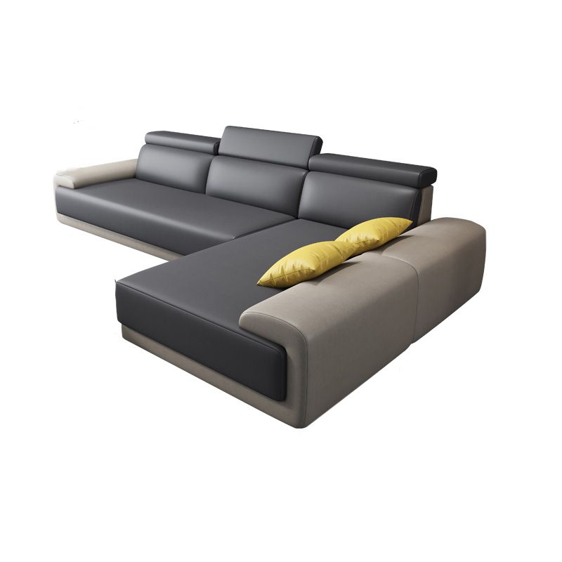 33.46 "H Faux Leather verzonken ARM SOFA & CHAISE VOOR LIDE ROOM