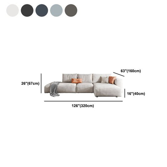Nordic Pillows Living Room Faux Leather Stationary Square Arm Sofa Chaise Clearhalo 'furn' 'furn_sectionals' 'Furniture' 'Living Room Furniture' 'Sectionals' 1200x1200_3b94857a-3ed7-47ff-a513-2713077b64c8