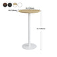 Contemporary Round Bar Dining Table Indoor Wood Bar Table with Iron Base Clearhalo 'Bar Furniture' 'Bar Tables' 'bar_tables' 'furn' 'furn_bar_tables' 'Furniture' 'furniture_bar_tables' 'Kitchen & Dining Furniture' 1200x1200_3b956d85-571e-40ea-b7aa-9933c5e49fd7