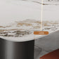 Modern Rectangle Dining Table Stone Top Table with Stainless Steel Sled Base Clearhalo ' dining_table' 'Dining Tables & Seating' 'Dining Tables' 'furn' 'furn_dining_table' 'Furniture' 'furniture_dining_table' 'Kitchen & Dining Furniture' 'kitchen&dining_furn' 'kitchen' 'kitchen_dining_table' 1200x1200_3b971bb5-3e13-4e1a-8747-3504af3093ad