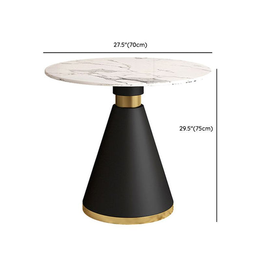 Juego de comedor moderno 1/5 piezas Mesa de comedor de piedra redonda para sala de estar