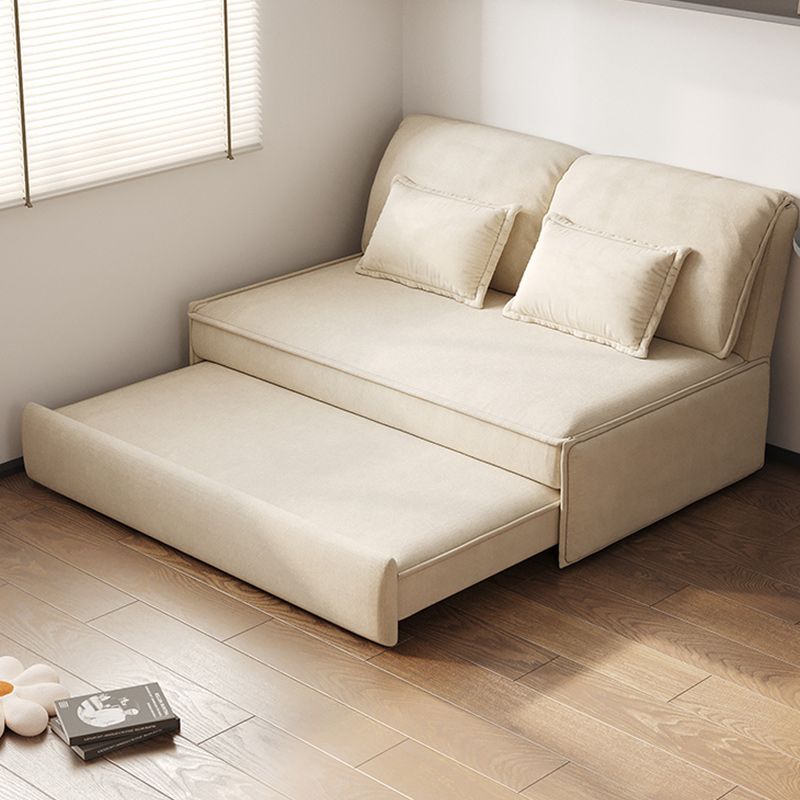 32 "幅のスカンジナビアの布団ソファベッドレザーホワイト布団スリーパーソファストロージなし
