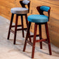 Scandinavian Wood Brown Counter Stools Round Seat Bar Stools with Footrest Clearhalo 'Bar Furniture' 'Bar Stools' 'bar_stools' 'furn' 'furn_bar_stools' 'furniture_bar_stools' 'Kitchen & Dining Furniture' 'kitchen&dining_furn' 'kitchen' 'kitchen_furn' Furniture' 1200x1200_3b9a850b-e62f-4880-bd71-394fb855a74b