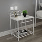 Comodino Glam con 1 ripiano, comodino con contenitori aperti e gambe, alto 21,3 pollici