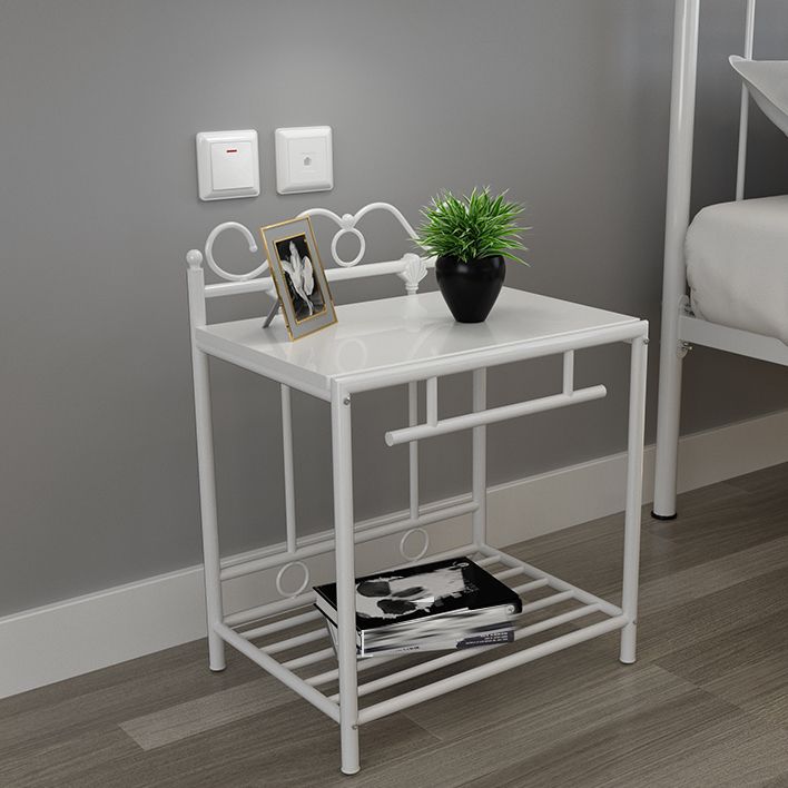 Comodino Glam con 1 ripiano, comodino con contenitori aperti e gambe, alto 21,3 pollici