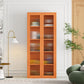 Modern Style Standard Bookshelf Metal Closed Back Bookcase with Door for Home Office
