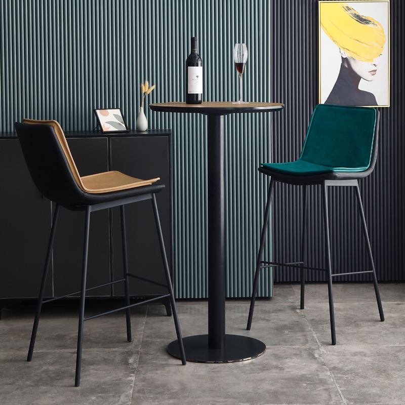 Industrial Leather Iron Counter Stools Low Back Bar Stools with Rectangle Seat Clearhalo 'Bar Furniture' 'Bar Stools' 'bar_stools' 'furn' 'furn_bar_stools' 'furniture_bar_stools' 'Kitchen & Dining Furniture' 'kitchen&dining_furn' 'kitchen' 'kitchen_furn' Furniture' 1200x1200_3b9d56e9-21fd-43a3-87db-f2e03a5521e6