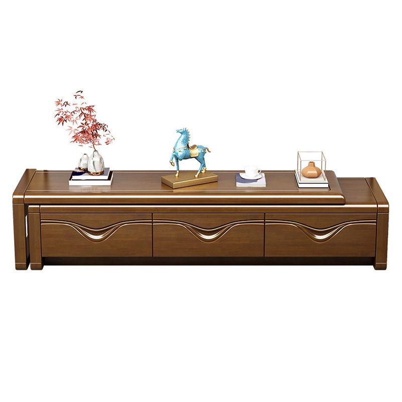 Solid Wood Media Console Traditional TV Stand Console with Drawers Clearhalo 'furn' 'furn_tv_stands_entertainment_centers' 'Furniture' 'Living Room Furniture' 'TV Stands & Entertainment Centers' 'TV Stands & Media Storage Furniture' 'tv_stands_entertainment_centers' 1200x1200_3b9fd192-593c-4b7d-a76d-23c060cc04e0