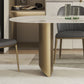 Luxury Oval Dining Table Stainless Steel Double Pedestal Dining Table