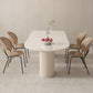 Slate and Metal Table Modern Minimalist Home White Dining Table