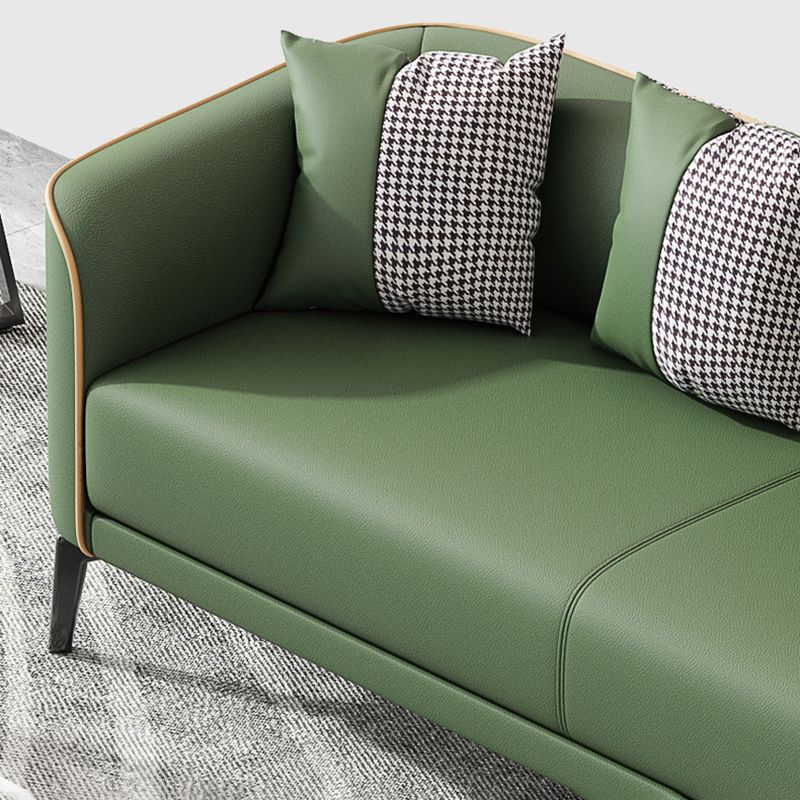 Sofá de brazo de esmoquin de cuero moderno de 25.6 "H para sala de estar para sala de estar