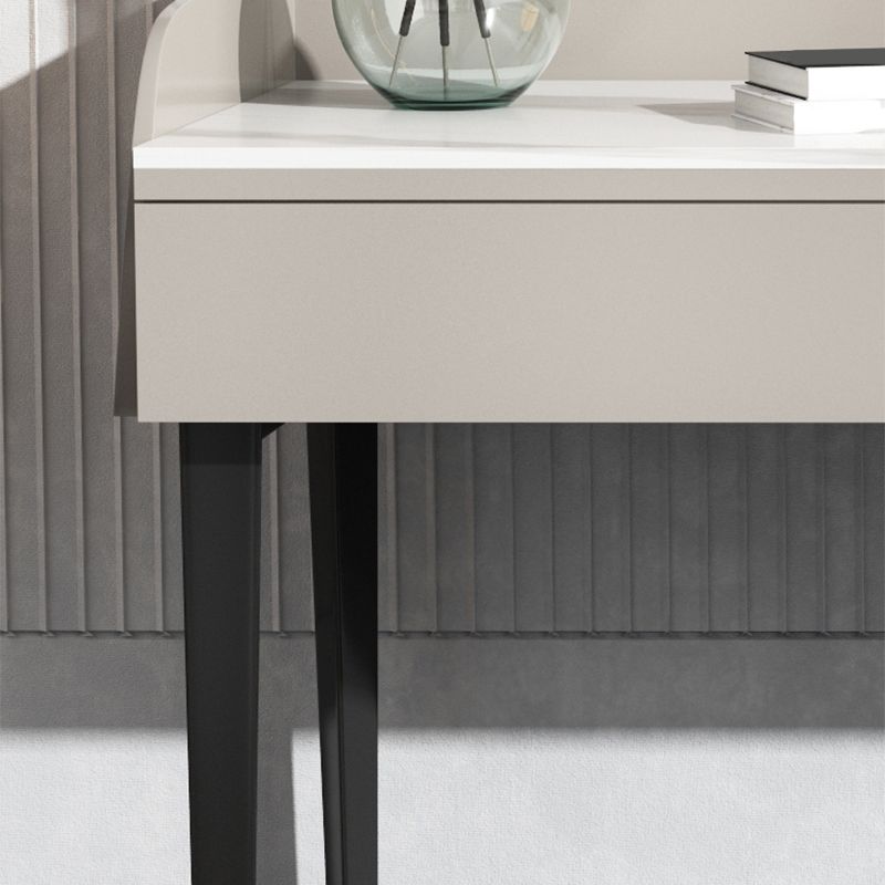 Makeup Counter With 2 Storage Drawers Contemporary Marble Dresser for Bedroom