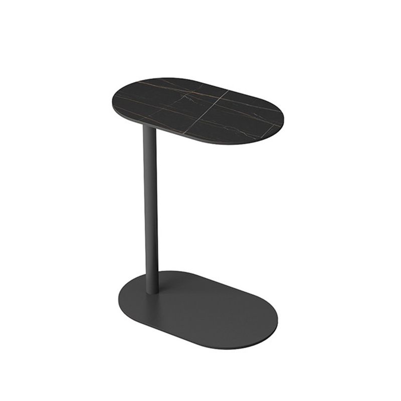 Mid-Century Modern Stone Top Side Table Elliptical Pedestal End Table Clearhalo 'Coffee & Accent Tables' 'End & Side Tables' 'end_side_table' 'Furniture' 'furniture_end_side_table' 'Living Room Furniture' 1200x1200_3ba716cf-2b3f-4b5b-8853-d4d40f0e1b9c