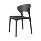 Silla de plástico moderna abierta silla de comedor interior para comedor para comedor
