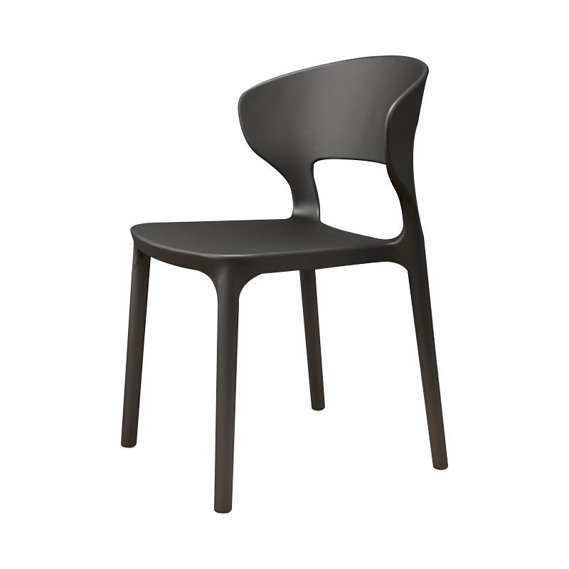 Silla de plástico moderna abierta silla de comedor interior para comedor para comedor
