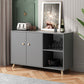 39 "l moderner Sideboard -Holzbuffet -Server mit offenem Speicher