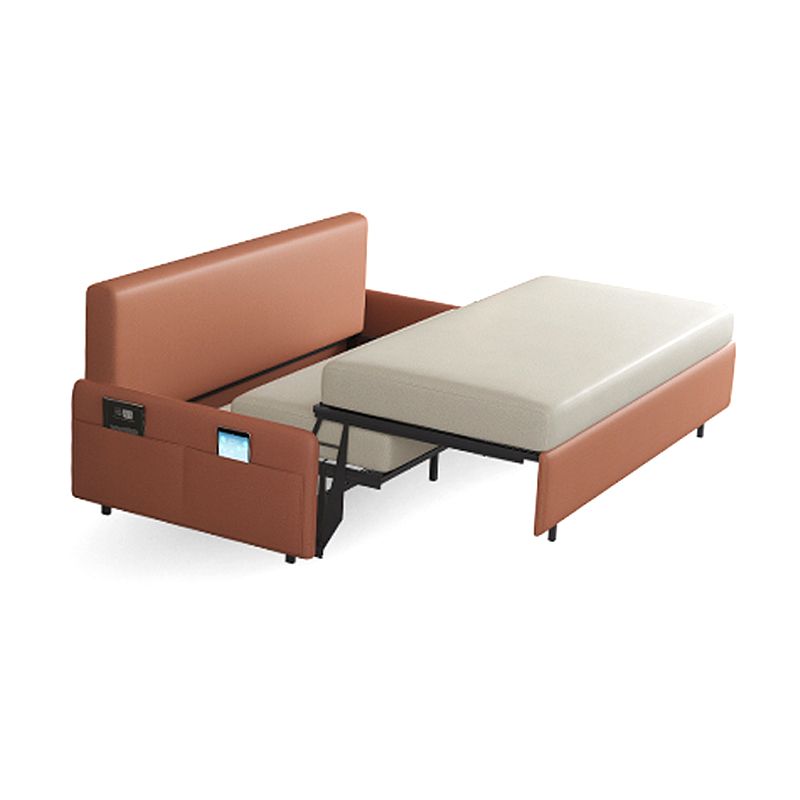 38,58 "W zeitgenössische Kunstleder -Leder -Armless -Sofa für Wohnzimmer