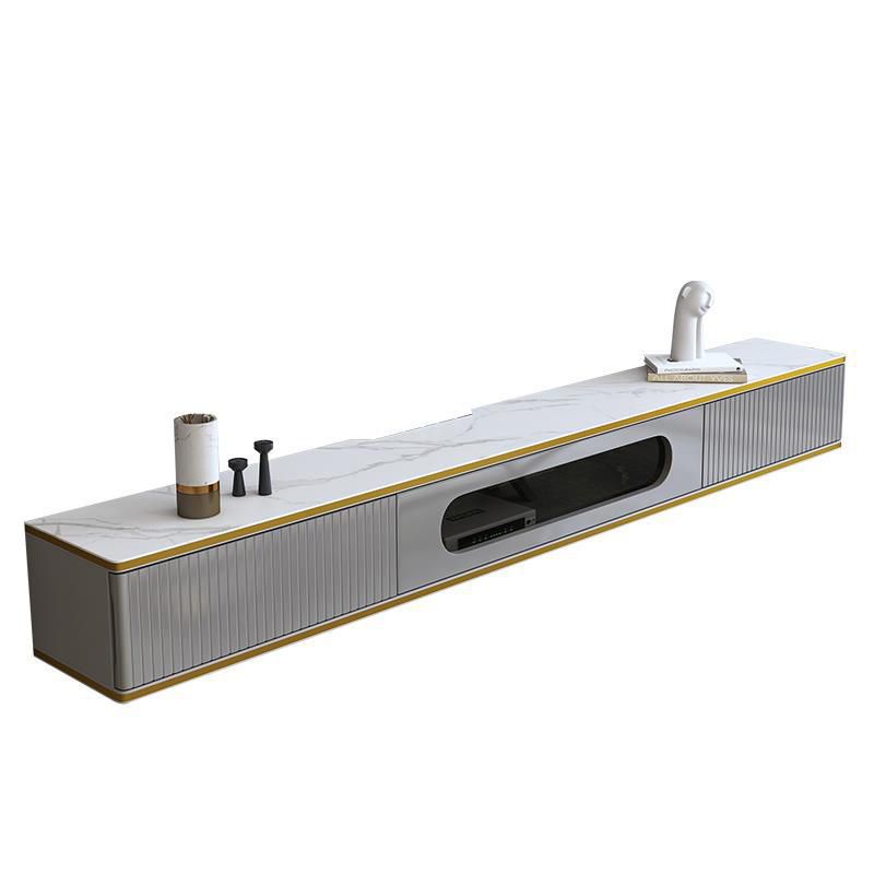 Console de meuble TV mural Console multimédia TV en bois avec 2 tiroirs