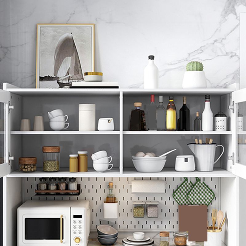 Buffet de comedor de piedra lateral de estilo glamorial con gabinetes y cajones