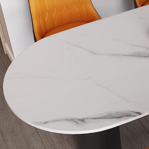 Stone Top Dining Table Modern Dining Table with 3 Legs in Black Clearhalo 'Dining Tables & Seating' 'Dining Tables' 'dining_table' 'furn' 'furn_dining_table' 'Furniture' 'Kitchen & Dining Furniture' 1200x1200_3bac3760-2804-4a37-a143-8004f298d46f