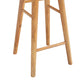 Contemporary Solid Wood Counter Stool Saddle Seat Backless Bar Stool