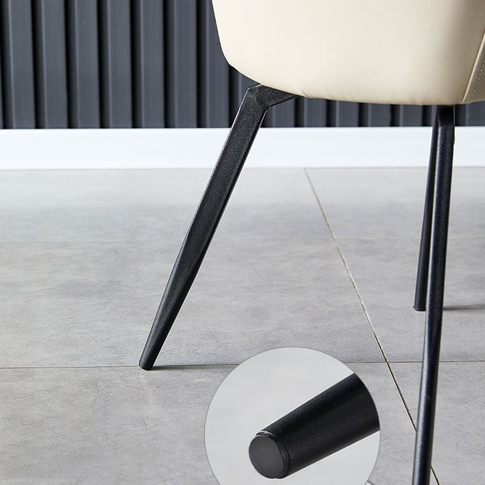 Contemporary Metal Dining Room Chairs Faux Leather Dining Chairs (Set of 4) Clearhalo ' kitchen&dining_furn' 'Dining Chairs' 'Dining Tables & Seating' 'dining_chair' 'Furniture' 'furniture_dining_chair' 'Kitchen & Dining Furniture' 'kitchen' 1200x1200_3bb199dc-ccdf-4604-a278-036f33665e87