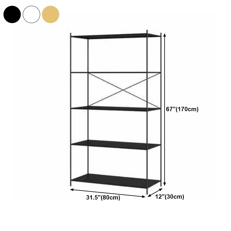 Modern Metal Bookcase Shelf Rectangular Open Bookcase with Shelves Clearhalo 'Bookcases' 'furn' 'furn_bookcases' 'Furniture' 'furniture_bookcases' 'kitchen' 'kitchen_bookcases' 'Living Room Furniture' 'Office Furniture' 1200x1200_3bb22965-68bf-48d8-904e-88b4dc21523d