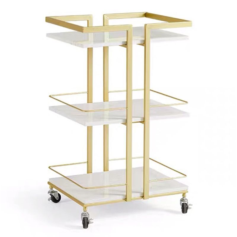 29.92" High Modern Prep Table Rolling Metal Prep Table for Home