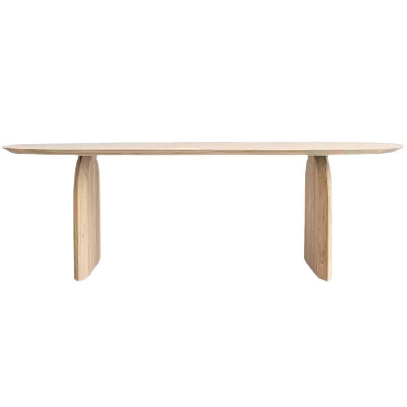 Oval Pine Solid Wood Table Modern Dining Table with Wooden Double Pedestal for Restaurant Clearhalo ' dining_table' 'Dining Tables & Seating' 'Dining Tables' 'furn' 'furn_dining_table' 'Furniture' 'furniture_dining_table' 'Kitchen & Dining Furniture' 'kitchen&dining_furn' 'kitchen' 'kitchen_dining_table' 1200x1200_3bb425a8-ae14-4dd4-88c9-a2d1dcf09833