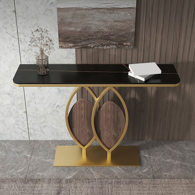 Stone Rectangle Accent Table Modern 31.5-inch Tall Accent Table