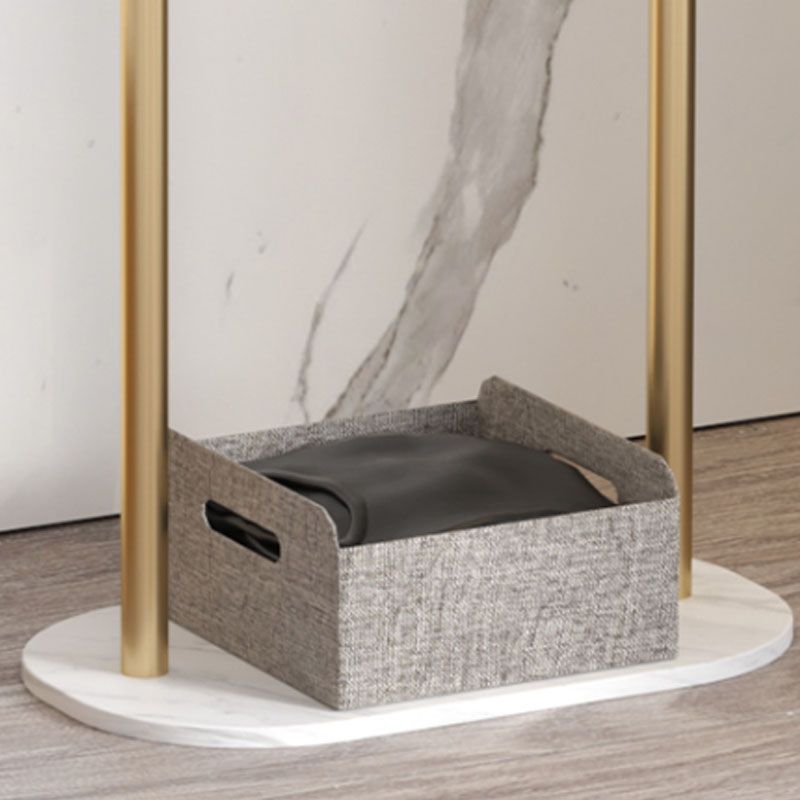 Luxurious Metal Hall Hall Tree Caseta de almacenamiento de almacenamiento de pie con ganchos de pelaje