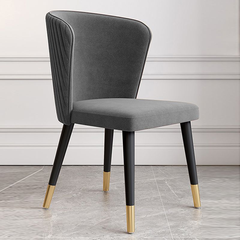 Glam Wood Dining Armless Chairs Velvet Dining Chairs for Restaurant Use Clearhalo ' kitchen&dining_furn' 'Dining Chairs' 'Dining Tables & Seating' 'dining_chair' 'furn' 'furn_dining_chair' 'Furniture' 'furniture_dining_chair' 'Kitchen & Dining Furniture' 'kitchen' 1200x1200_3bb6f6ad-d5f1-4ad8-b347-7d9662fb1a36