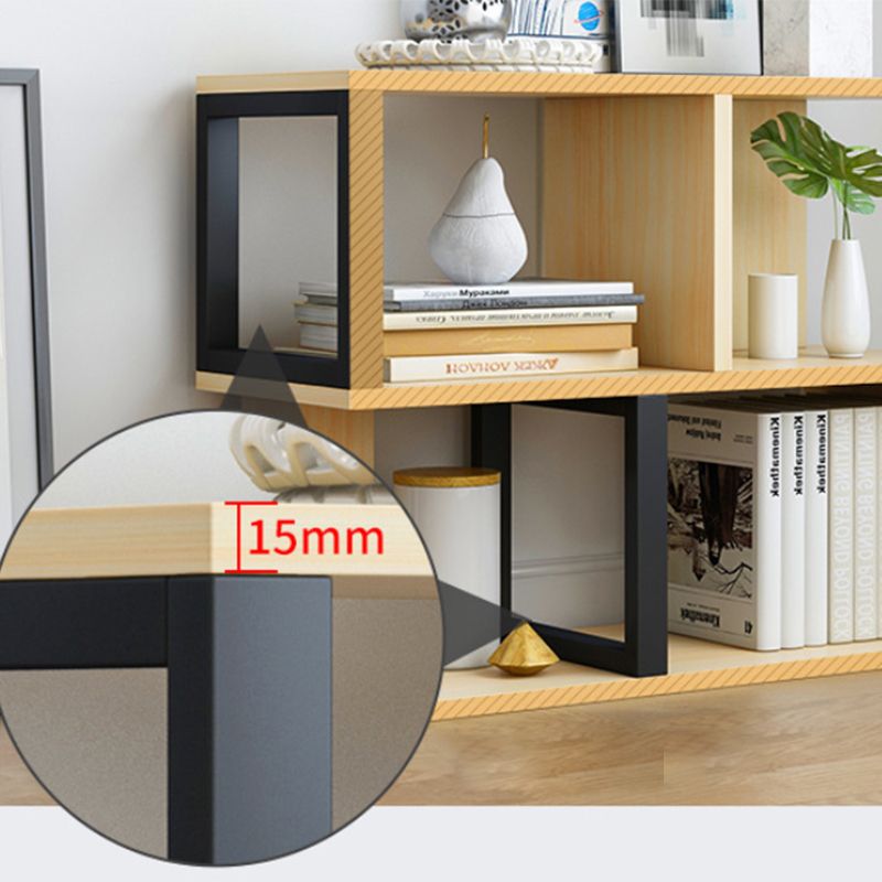 Wood Standard Bookcase Contemporary Style Open Back Bookshelf for Home Office Clearhalo 'Bookcases' 'Furniture' 'furniture_bookcases' 'Office Furniture' 1200x1200_3bb721f3-dd6a-49eb-b1f0-48a97ad67491