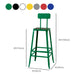 Modern Style Counter Stool Square Low Back Bar Stool for Indoor