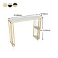 Glam Iron Bistro Table Stone Top Indoor Bar Dining Table with Shelf Clearhalo 'Bar Furniture' 'Bar Tables' 'bar_tables' 'furn' 'furn_bar_tables' 'Furniture' 'furniture_bar_tables' 'Kitchen & Dining Furniture' 1200x1200_3bb7c5b2-1148-4cd3-a686-afd1e55ca976