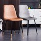 Macaron color Scandinavian Dining room Chair Leather Solid Back Side Chair Clearhalo ' kitchen&dining_furn' 'Dining Chairs' 'Dining Tables & Seating' 'dining_chair' 'Furniture' 'furniture_dining_chair' 'Kitchen & Dining Furniture' 'kitchen' 1200x1200_3bb8b51c-537d-4030-bda6-3904c46a5804